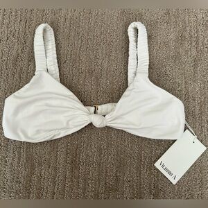 Vitamin A Zuri Bralette Bikini Top - White Ecolux